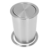 DIYEAH 1 Set Tisch-Mülleimer: 11 l Mülleimer mit Schwingdeckel für die Arbeitsplatte – Einwurfschacht aus Edelstahl mit Deckel – integrierter Abfallkorb für Küche, Büro, Restaurant