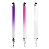 Oruola 3pcs Eingabestifte für Tablets,Touchstift Stylus Pen,Tablet Stift für Alle Tablets,2-in-1 Eingabestift,Touchscreen Stift,Kompatibel mit Allen Touchscreens Smartphone(3 Farben)