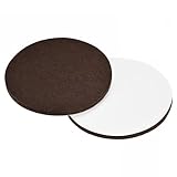 TA-VIGOR Runde Filzgleiter für Möbelfüße, selbstklebend, kratzfest, Bodenschoner, rutschfeste braune Pads für Holz-, Laminat- und Fliesenböden, 8 Stück