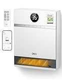 Dreo Smart Wandkonvektor, 30° Lüfterauslass, 2000W, einstellbarer Thermostat, Fernbedienung, Wochentimer, einfach zu montierende Heizung für den Innenbereich, kompatibel mit Alexa