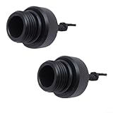 Yhenlovtt Din Tankventil-Staubschutz für 200 über 300 Barzylinder mit Umhängeband und Entlüftung, schwarz, Kunststoff, Tauchzubehör, 2 Stück