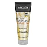 John Frieda - Highlight Refresh & Shine Conditioner - Inhalt: 250 ml - Neuer Glanz und intensive Leuchtkraft für blondes Haar & Strähnchen