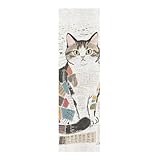voucong Braunes Katzen-Skateboard mit Griffband, reißfest, Profi-Roller-Griffband, 84 x 22,9 cm, Papel para patinetas