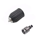 SVKVBNLNGK 0,8-10 mm 3/8 Zoll-24UNF Selbstsicherndes Schnellspann-Bohrfutter, selbstspannender 3/8-Zoll-Bohrfutteradapter for SDS-Sechskant-Schlagschrauber-Umbau Chuck(Chuck Square Shank)