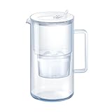 AQUAPHOR Glas | Wasserfilter Kanne inkl. 1 MAXFOR+ Filter | 2,5l weiß | Stilvolles Design für leckeres Trinkwasser ohne Kalk