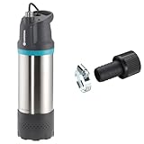 Gardena Tauch-Druckpumpe 6100/5 inox automatic: Automatische Tauchdruckpumpe & Saugschlauch-Anschlussstück 25 mm (1 Zoll)