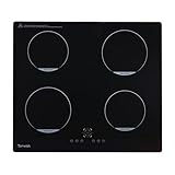 Topwish Induktionskochfeld,Induktionskochfeld 4 flammig,Induktionsherd 60 cm,4 Zonen Induktion Herdplatte,Induktionskochplatte mit Kindersicherung,Boost-Funktion,Touchsteuerung,Restwärmeanzeige,Timer