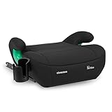 KikkaBoo i-Pop Kindersitzerhöhung Auto Kinder, i-Size, Isofix, 22-36 kg, Gruppe 3, 7-12 Jahre, Autositz Sitzerhöhung, Schwarz