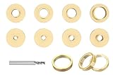 BOZXYE 11-teiliges Premium-Messing-Fräser-Schablonenführungs-Set – kompatibles Porter-Kabel-Fräser-Set mit Tragetasche und 6,35 mm Schaft, Holzbearbeitungsfräse