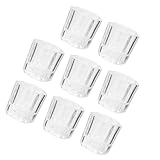 Hemobllo 8 Stück Glasbecher für Nagelkunst Multifunktionaler Maniküre Reinigungsbecher aus Transparentem Glas Stiftreinigungsbehälter für Nagellack Acrylflüssigkeiten Leicht und Tragbar