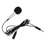 Vaguelly Mini Handheld Mikrofon für Smartphone Tragbares Kondensatormikrofon für Karaoke Live und Videoaufnahmen Kompatibel mit Meisten Geräten Klarer