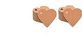 100 Stk Geschenkanhänger Kraftpapier Anhänger Papier Geschenkanhänger Herz Hochzeit Papieranhänger zum Beschriften mit Juteschnur