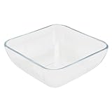 Zerodeko 1Stück Transparente Glasschüssel aus Gehärtetem für Salat und Dessert Mikrowellengeeignet Langlebig und Vielseitig für Zuhause und Gastronomie