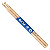 CASCHA Maple 5B Drumsticks - ideal für sanften Rock - Allrounder Schlagzeug-Sticks für Fortgeschrittene - 1 Paar Wooden-Sticks - Schlagzeug-Zubehör aus Ahornholz - ovale Kopf-Form, Natur, HH 2360