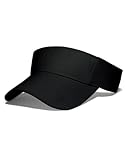 NebulaGlam Visor Hat, Damen Visor, Visor Cap Sommerkappe Kappe mit Sonnenvisier für Tennis Running Golf Wandern (Schwarz)