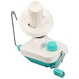 Haofy Garnwickler, Manueller Betrieb, Grüner Wollknäuelwickler mit Verstellbarem Tischclip, Metall- und Kunststoffkonstruktion, Geräuscharmer Garnwickler Zum Stricken und Zur