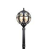 Kreative wasserdichte Erdstraßenlaterne im Retro-Stil für den Außenbereich, europäische klassische Glaslaterne für den Rasen, Villa, Park, Landschaft, Säulenlampe, Außenbeleuchtung, antike Gartenterra