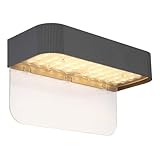 GLOBO Solarleuchte Wandleuchte Außenlampe Bewegungsmelder Gartenlampe grau LED