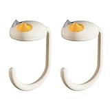 FROMCEO Set mit 2 stabilen Haken aus gegossenem PP-Material, Haken für Mantel, Handtücher, dekorative Eingangshalter, Heimzubehör, täglicher Gebrauch