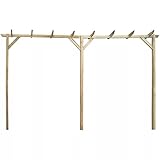 Ksodgun Gartenpergola Pergola Garten Pavillon Spalier Holz Pergola Terrassenüberdachung 400x40x205 cm Holz