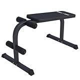 GORILLA SPORTS® Sit Up Bank - 120 x 67 x 63-49 cm, Gepolsterte Beinfixierung, bis 150kg Belastbar, Schwarz - Bauchtrainer, Hantelbank, Trainingsbank, Rückentrainer, Fitnessbank, Sit-Up-Bank