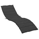 vidaXL Sonnenliege Auflage, Liegenauflage Outdoor, Polster Auflage für Gartenliege Liegestuhl, Polsterauflage, Schwarz 200x70x3cm Oxford-Gewebe