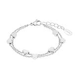 s.Oliver Armband Edelstahl Mädchen Kinder Armschmuck, 14+2 cm, Silber, Herz, Kommt in Schmuck Geschenk Box,