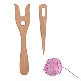 2 Stück Strickgabel,Strickgabel Für Kinder,Strickwerkzeuge Aus Holz,Geeignet Für Handgefertigte Diy-Produkte, Kreatives Weben, Handgefertigte Seile, Weben Von Armbändern Und Halsketten