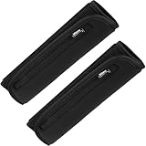 Mitavo Universal Auto Gurtpolster Set, 2 Stück in Schwarz, 25x7 cm Groß - Weiche Sicherheitsgurt Schutzkissen Gürtelkissen Schulterpolster für Komfort & Schutz, Kindersitz, Rucksack und Taschen