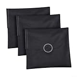 Filteilect 3 Stück Segeltuch-Sandsack-Gewicht für Federflaggen und für Swooper-Fahnenmast-Basis, nachfüllbarer Sandsack für Outdoor-Flaggenstabilität, 45,7 x 48,3 cm, schwarzer Flaggen-Sandsack mit