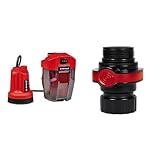 Einhell Akku-Klarwasserpumpe GE-SP 18 LL Li-Solo Power X-Change (Li-Ion, 18V, flachabsaugend bis 1 mm, 108 W, 4.500 L/h, 0,8 bar, ohne Akku, inkl. Schnellverbinder)