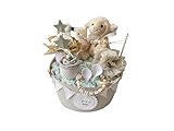 Windeltorte - Kuscheltiere - Geschenk, Babyparty, Geburt, Taufe, Babygeschenk (Beige Boho)