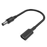 USB-C-Buchse auf 5,5 x 2,1 mm Ladekabel, USB C auf 12 V Adapterkabel für Webcam-Router, IP-Kamera, elektrische Zahnbürste, LED-Lichtstreifen