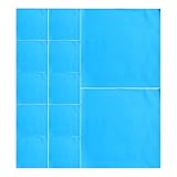 HOLIDYOYO 500 Stück Aluminiumfolie Schokoladen Verpackungen Quadratisch Glänzend Blau Lebensmittelechte Alufolie Süßigkeiten Wickelpapier für Kuchen Dekoration Frischeerhaltende