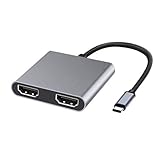 USB C Doppelmonitoradapter 4K 60 Hz Aluminium Dock Mit Stromversorgung Und Port Für Office Gaming C Zum Doppel HDTV