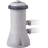 Intex 28638 – Krystal Clear Kartuschenfilterpumpe, Wasserdurchfluss 3785 l/h, Systemdurchfluss 2687 l/h, für 457 cm Easy Set Pools, 427–457 cm Rahmen, 488 x 244 cm rechteckig, Kunststoff, Grau