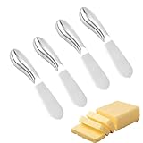 4 Stück Buttermesser Klein,Butter Knife,Streichmesser,Dessertmesser,Kleine Brot Creme Messer,Butter Messer,Kleine Messer Für Dips,Edelstahl Brotzeitmesser Set,Käsemesser Für Sahne,Käse,Marmelade