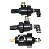 CARMOTTER Reifenmontierzylinder-Zubehör, schnelles Einweg-Auspuff-Ellenbogenventil für schnelle Luftfreigabe und Perlenbrecher-Betrieb, Schwarz (C)