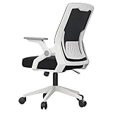 GddOGUK bürostühle Ergonomischer Chefsessel, atmungsaktiv, Verstellbarer Schreibtischstuhl, umkehrbare Armlehnen, Bürostuhl, Computerstuhl mit mittlerer Rückenlehne Komfortabel