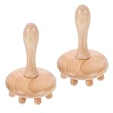 BCOATH 2 Stück Pack Kopfhautmassagekamm mit Breiten Zinken Handgefertigter Massagekamm für Kopf Nacken und Rücken Entwirrungskamm aus Tragbares Manuelles Kopfhautmassagegerät