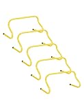 JELEX Agility Trainingshürden 5er-Set Verschiedene Größen, Koordinationshürden Trainingsequipment gelb, geeignet für Indoor und Outdoor Übungen aus robustem Kunststoffmaterial (25 cm)