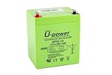 U-Power - Hermetische AGM-Blei-Säure-Batterie 5Ah 12V - Akkus Faston F1 4.8mm