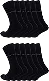 Pierre Cardin 6-9-12 oder 18 Paar Sonderangebot Herren Business-Socken Baumwoll-Socken Anzug-Socken Schwarz (12, 43-46)