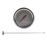 Bebykilemi Kompostthermometer mit 19,7-Zoll-Sonde, wasserdichtes Messgerät für Bodenkompostierung, -10 bis 100 °C und 0 bis 104.4 °C Zifferblattablesung, Edelstahl