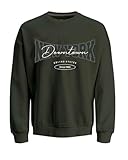 JJ REBEL Herren Jrebnewyork Crew Neck Sn Sweatshirt, Kombu Green, XL EU