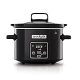 Crockpot Digital-Schongarer Slow Cooker | einstellbare Garzeit | Warmhaltefunktion | 2,4 Liter (1-2 Personen) | Schwarz [CSC061X]