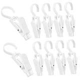 HEALSOPTHY 10 Stück Drehbare Wäscheklammern mit Starkem Halt Multifunktionale Clips zum Aufhängen von Kleidung und Handtüchern Platzsparende Kleiderbügelhaken für Küche und Schrankorganizer