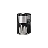 Melitta Look Therm Perfection – Filterkaffeemaschine mit Thermkanne und entnehmbarem Wassertank, für bis zu 10 Tassen, in Schwarz/Edelstahl