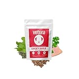 Vetura Lucky Smile | Zahnpflege Kauartikel für Hunde & Katzen | Mit frischem Truthahn, Aktivkohle & Pfefferminze | Hundeleckerli gegen Zahnstein & Mundgeruch | Getreidefrei & Natürlich | 80 Stück