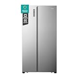 Hisense RS677N4BIE Side-by-Side Kühl-Gefrierkombination/ NoFrostPlus/ Multiflow 360°/ SuperCool/ BigBox/ 179,3 cm/ Kühlteil 334 l/ Gefrierteil 185 l/ 42 dB/ 309 kWh/ Jahr/ Inox-Look